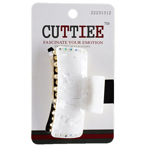 Cuttiee #1312 Claw Hair Clip with Stone