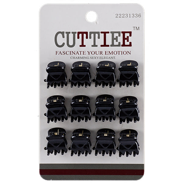 Cuttiee #1336 Small Claw Hair Clip 12pcs