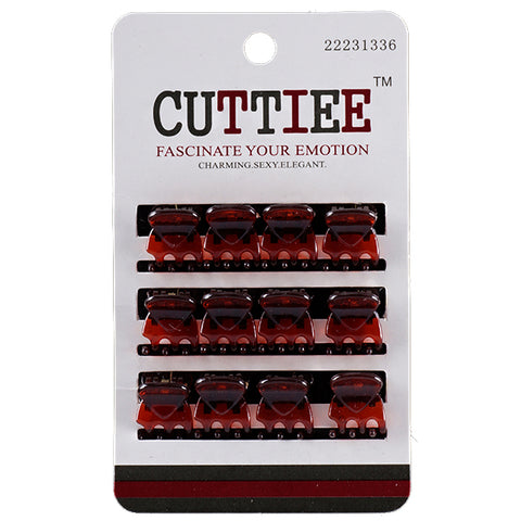 Cuttiee #1336 Small Claw Hair Clip 12pcs