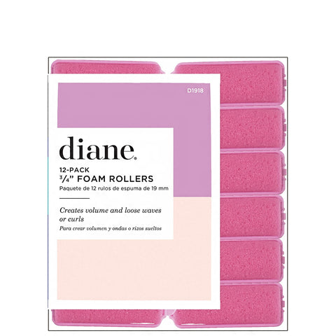 Diane #1918 Foam Rollers 3\/4\" Pink 12-Pack