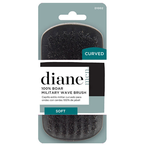 Diane #D1002 Curved 100% Boar Military Wave Brush