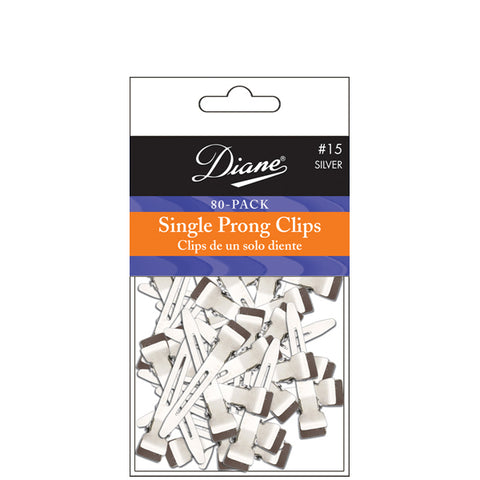 Diane #D15 Single Prong Clips 80PK