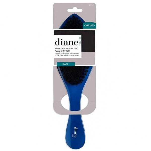 Diane #D1707 Prestige 100% Boar Wave Brush Soft Curved - Blue