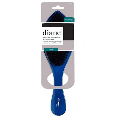 Diane #D1707 Prestige 100% Boar Wave Brush Soft Curved - Blue