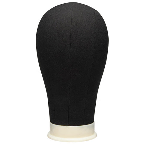 Diane #D335 Balck Canvas Mannequin Head