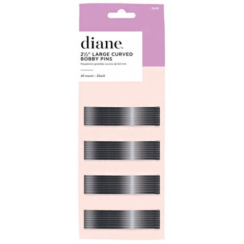 Diane #D428 Large Curved Bobby Pins 40 Count - 2 1\/2\" Black