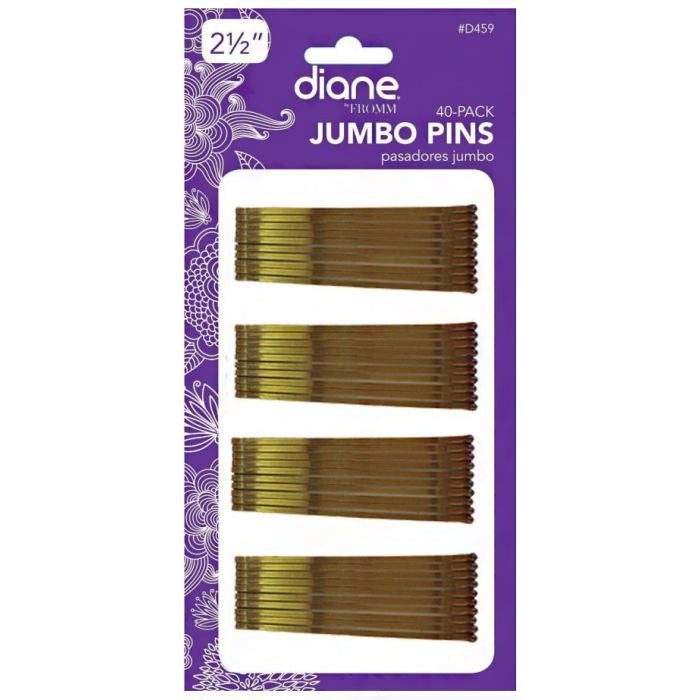 Diane D459 40-Pack Jumbo Bob Pins - Bronze 2-1\/2\"