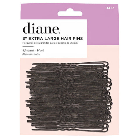 Diane #D473 Hair Pins with Ball Tips 3\" Black