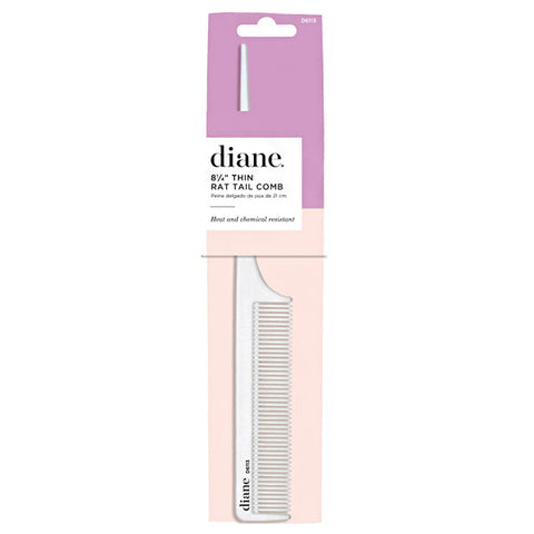 Diane #D6113 Thin Rat Tail Comb - 8\"