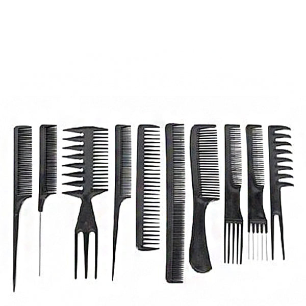 Diane #D7901 10pcs Assorted Comb Sets (Black)