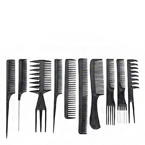 Diane #D7901 10pcs Assorted Comb Sets (Black)