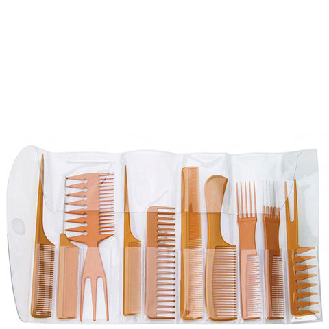 Diane #D7902 10pcs Assorted Comb Sets (Bone)