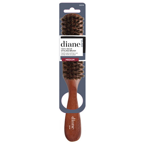 Diane #D8116 100% Boar Medium Firm 5 Row Styling Brush