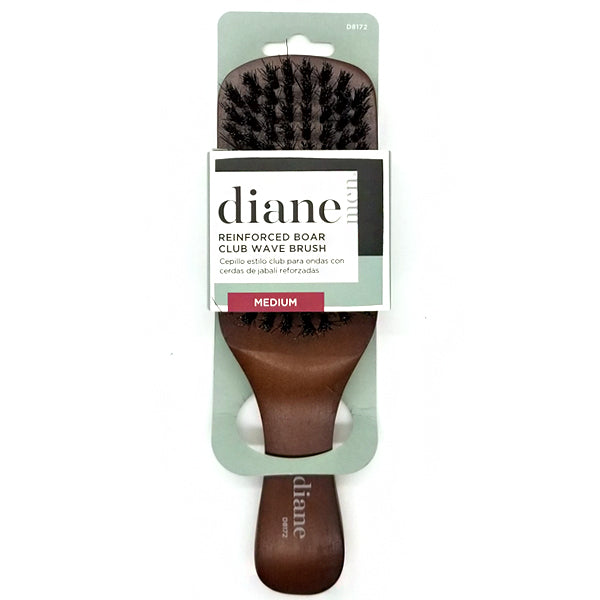 Diane #D8172 Reinforced Boar Club Wave Brush Medium