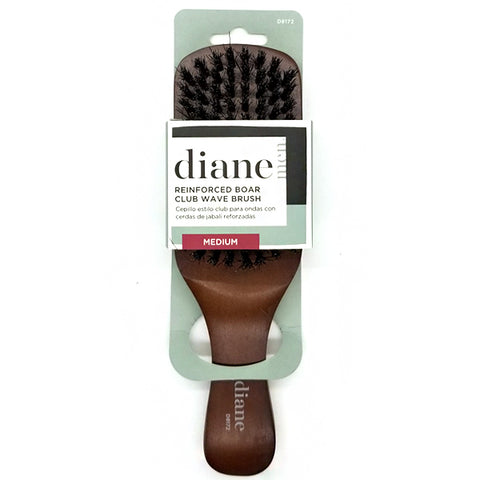 Diane #D8172 Reinforced Boar Club Wave Brush Medium
