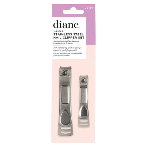 Diane #D9194 2-Piece Stainless Steel Nail Clipper Set
