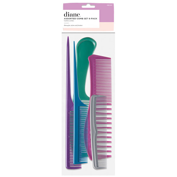 Diane #DBC047 Assorted Comb Set 6-Pack