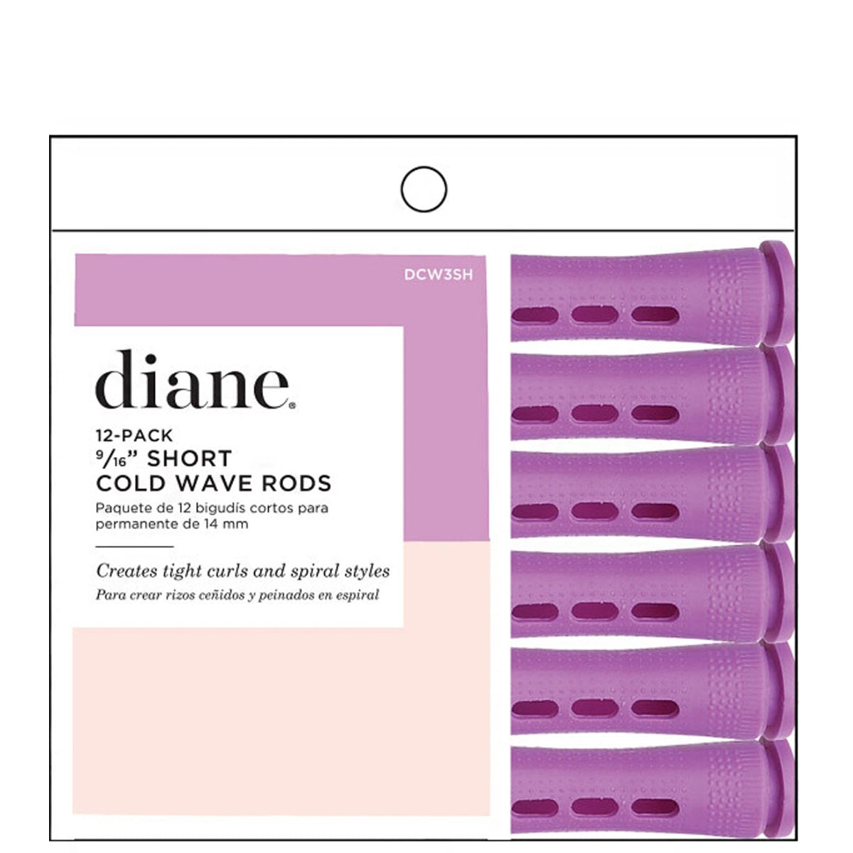 Diane #DCW3SH Cold Wave Rods - 9\/16\" Short Orchid