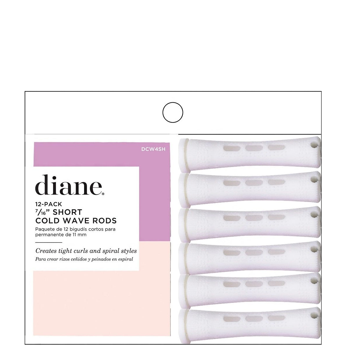 Diane #DCW4SH Cold Wave Rods - 7\/16\" Short White