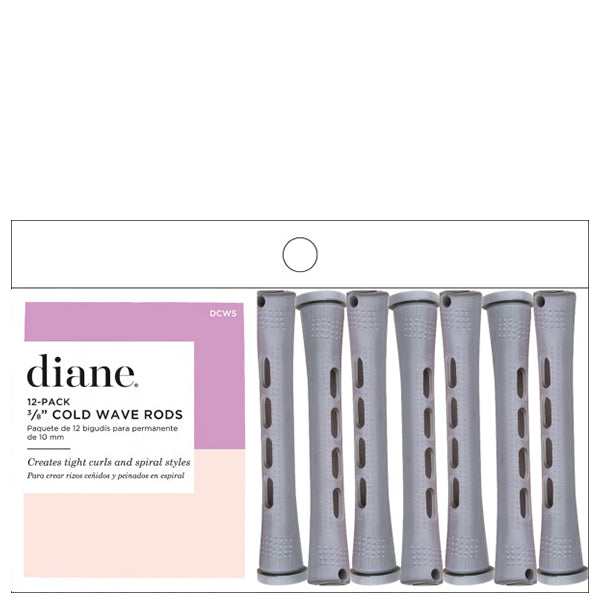 Diane #DCW5 12-Pack 3\/8\" Cold Wave Rods -Grey
