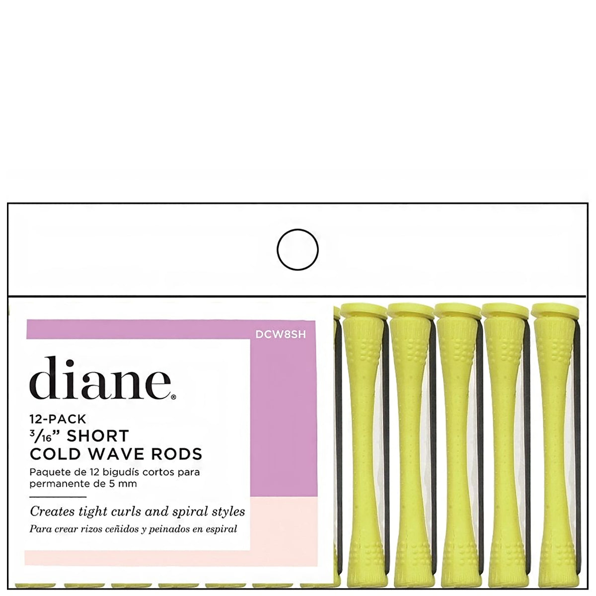 Diane #DCW8SH Cold Wave Rods - 3\/16\" Short Yellow