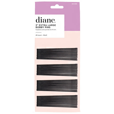 Diane #DEC006 Extra Large Bobby Pins 40 Count - 3\" Black