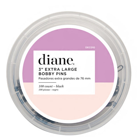 Diane #DEC010 3\" Extra Large Bobby Pins 100 Count Bin - Black