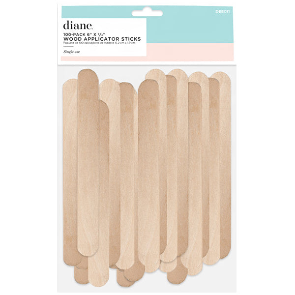 Diane #DEE011 Wood Applicator Sticks 3\/4 Inch X 6 Inch - 100 Pack