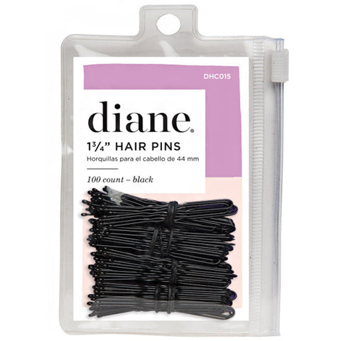 Diane #DHC015 Hair Pins 100 Count Zip - 1 3\/4\" Black