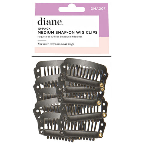 Diane #DMA007 Medium Wig Clips 10PK - Black