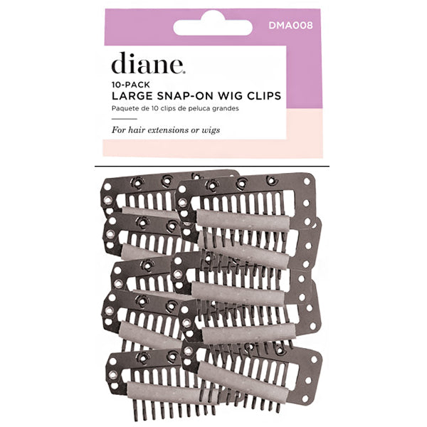 Diane #DMA008 Large Wig Clips 10PK - Black