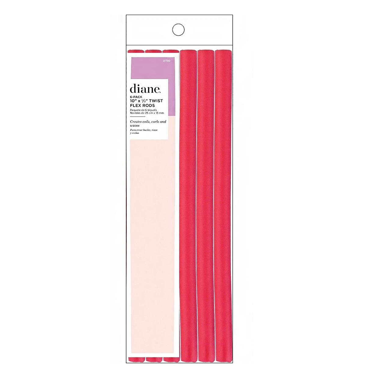 Diane #DT50 Twist Flex Rods - 1\/2\" Long Red