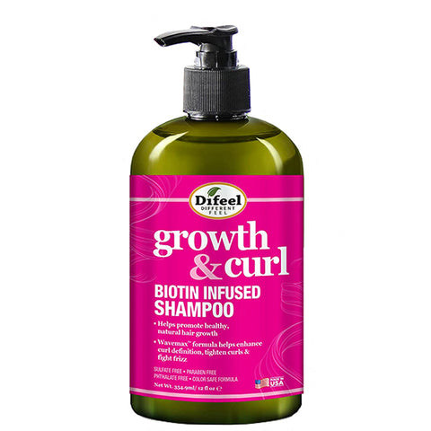 Difeel Growth & Curl Biotin Infused Shampoo 12oz