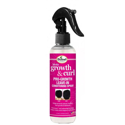 Difeel Growth & Curl Biotin Pro-Growth Leave-In Conditioning Spray 6oz