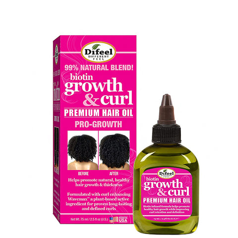 Difeel Growth & Curl Biotin Pro Growth Premium Hair Oil 2.5oz