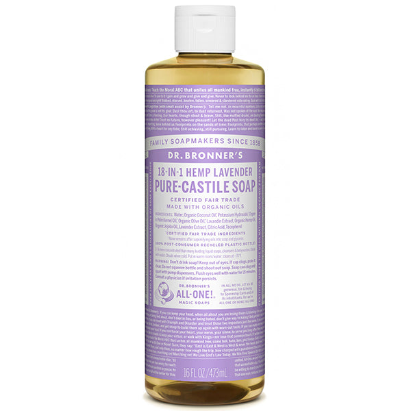 Dr. Bronner's Lavender Pure-Castile Liquid Soap 16oz