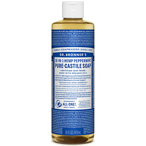 Dr. Bronner's Peppermint Pure-Castile Liquid Soap 16oz