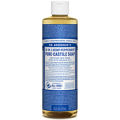 Dr. Bronner's Peppermint Pure-Castile Liquid Soap 16oz