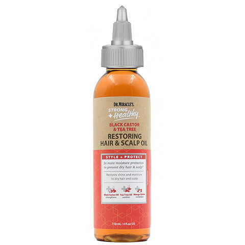 Dr. Miracles Black Castor & Tea Tree Restoring Hair & Scalp Oil 4oz