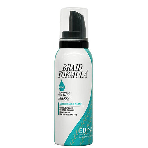 Ebin New York Braid Formula Smoothing Shine Setting Mousse 2.7oz