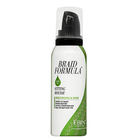 Ebin New York Braid Formula Smoothing Shine Setting Mousse 2.7oz