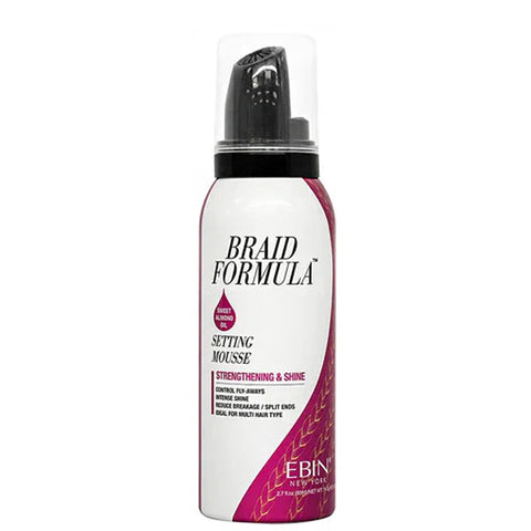 Ebin New York Braid Formula Smoothing Shine Setting Mousse 2.7oz