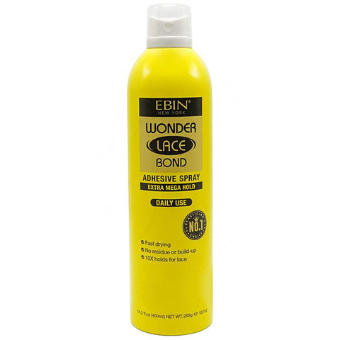 Ebin New York Wonder Lace Bond Adhesive Spray Extra Mega Hold 14.2oz
