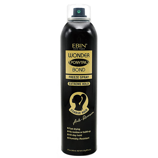 Ebin New York Wonder Ponytail Bond Freeze Spray Extreme Hold 8oz