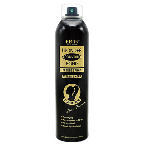 Ebin New York Wonder Ponytail Bond Freeze Spray Extreme Hold 8oz