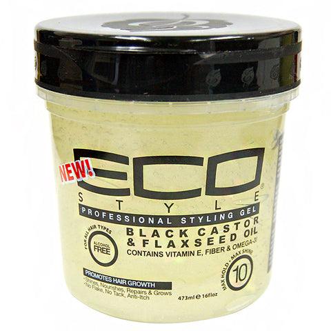 Eco Style Black Castor and Flaxseed Oil Styling Gel 16oz