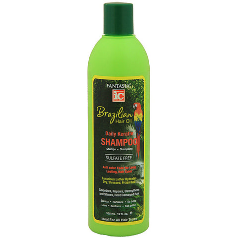 Fantasia IC Brazilian Hair Oil Daily Keratin Shampoo 12oz