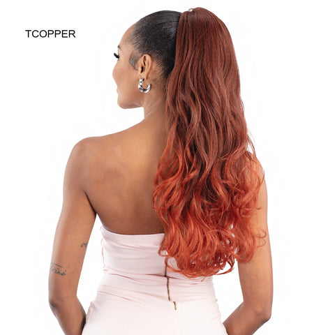 Freetress Equal Lite Synthetic Hair Drawstring Ponytail - GLAM SWIRL 22