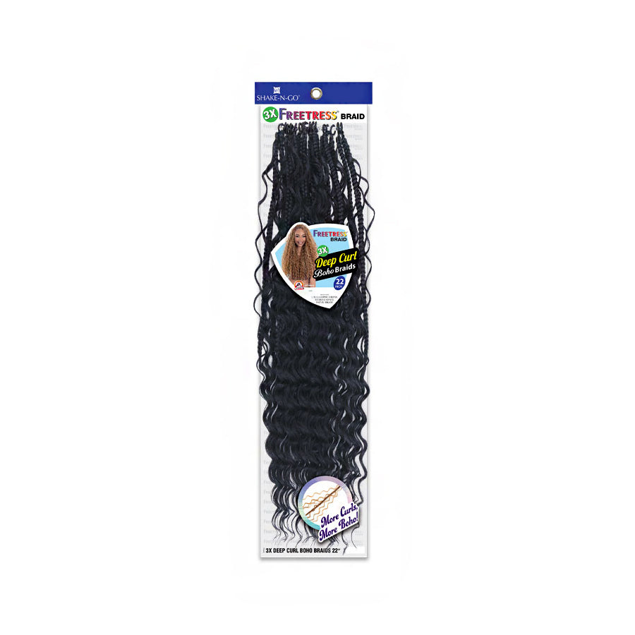 Freetress Synthetic Braid - 3X DEEP CURL BOHO BRAIDS 22