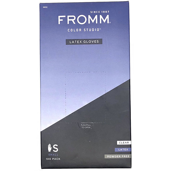 Fromm Color Studio #D8010 Latex Gloves Powder Free - Small 100ct